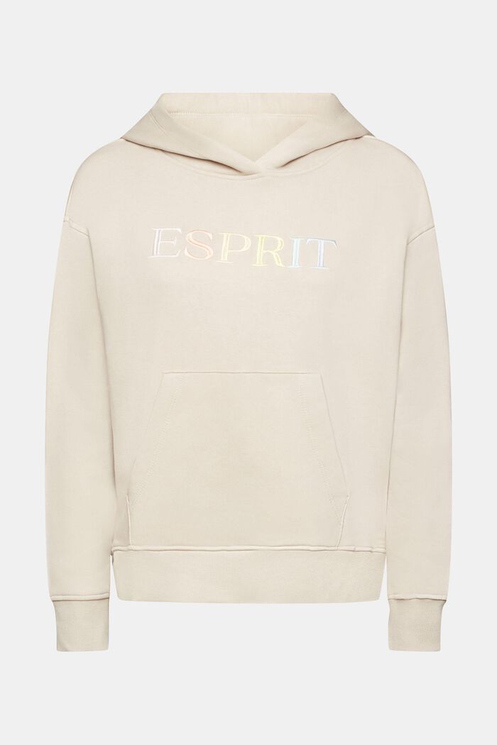 Embroidered Logo Hoodie, LIGHT TAUPE, detail image number 2
