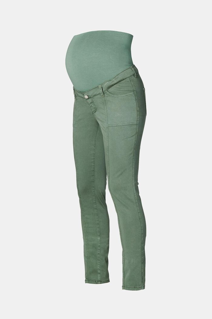 Cargo trousers with over-bump waistband, VINYARD GREEN, overview