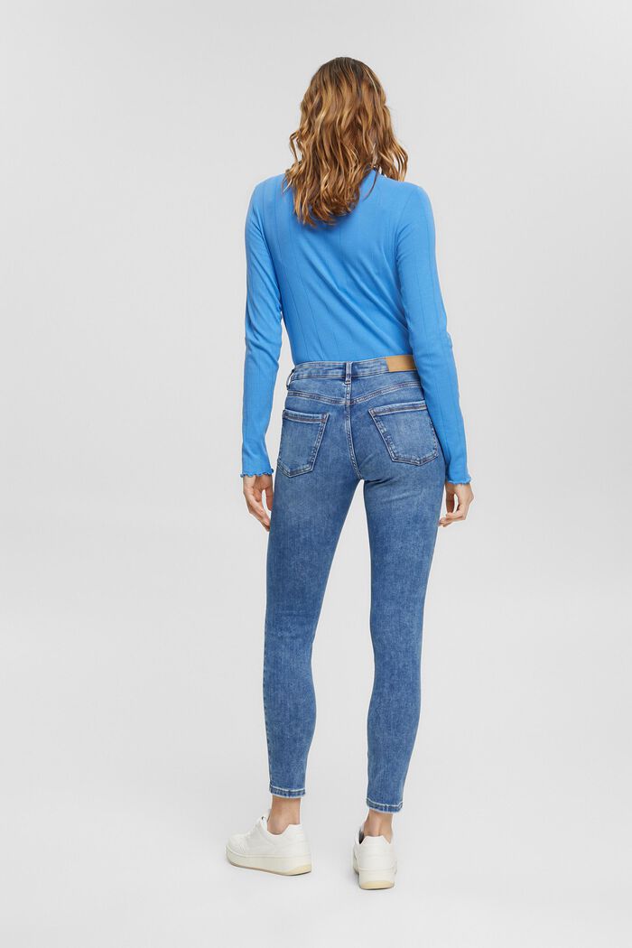 Stretch cotton jeans, BLUE MEDIUM WASHED, detail image number 3