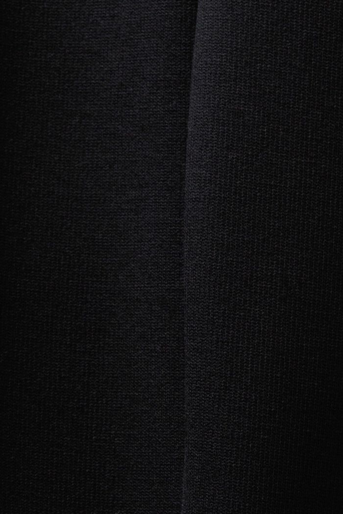 Knitted Straight Leg Pants, BLACK, detail image number 5