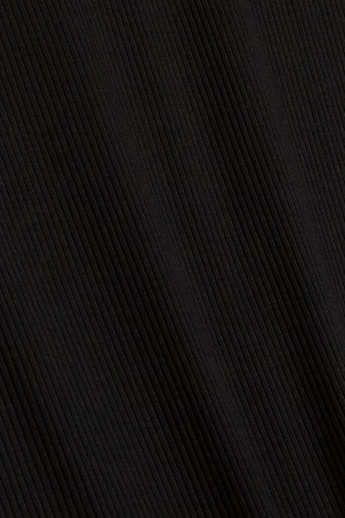 Rib knit dress with a cut-out, BLACK, detail image number 4