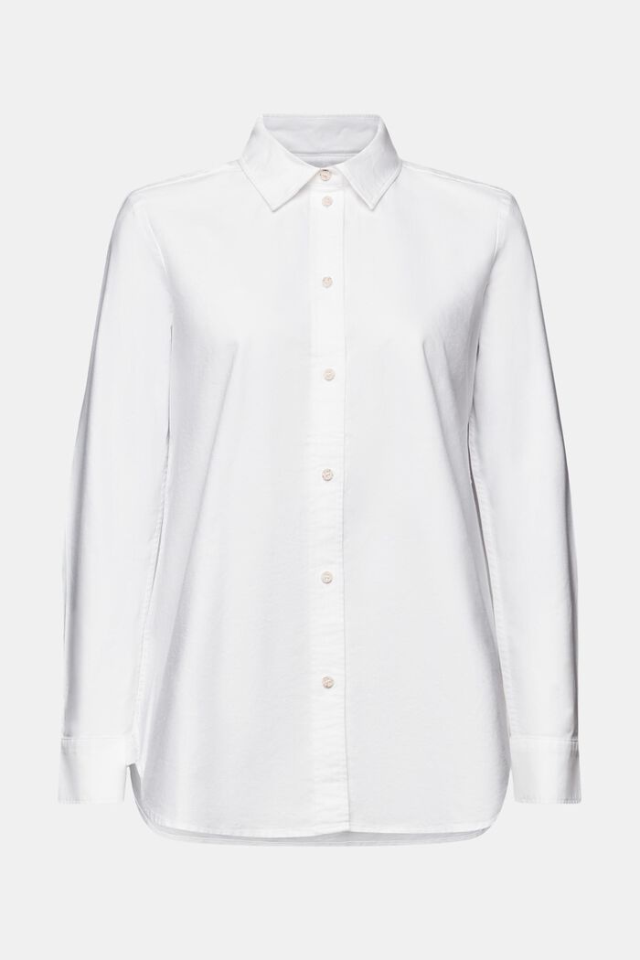 Oxford Shirt Blouse, WHITE, detail image number 7