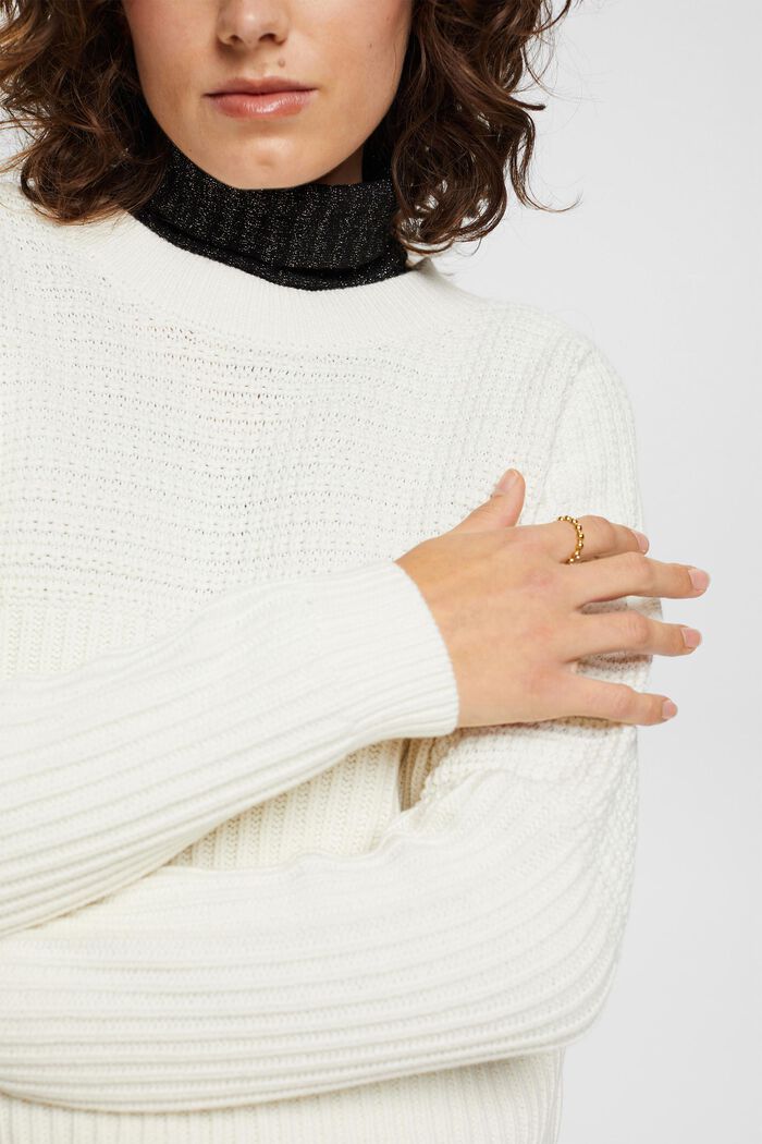 Chunky knit jumper, OFF WHITE, detail image number 2