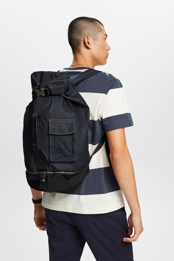 Denim Backpack, NAVY, detail image number 4