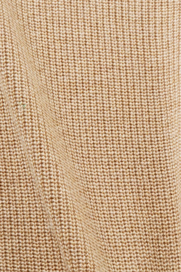 Wool Blend Rib-Knit Vest, SAND, detail image number 5