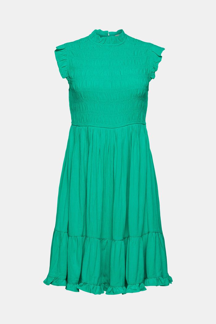 Mini dress with a flounce hem, LENZING™ ECOVERO™, GREEN, detail image number 2