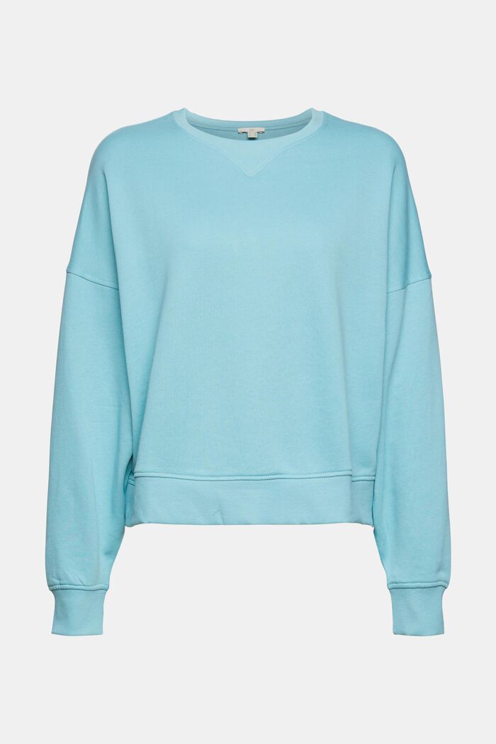 Sweatshirt with dropped shoulders, LIGHT AQUA GREEN, detail image number 7