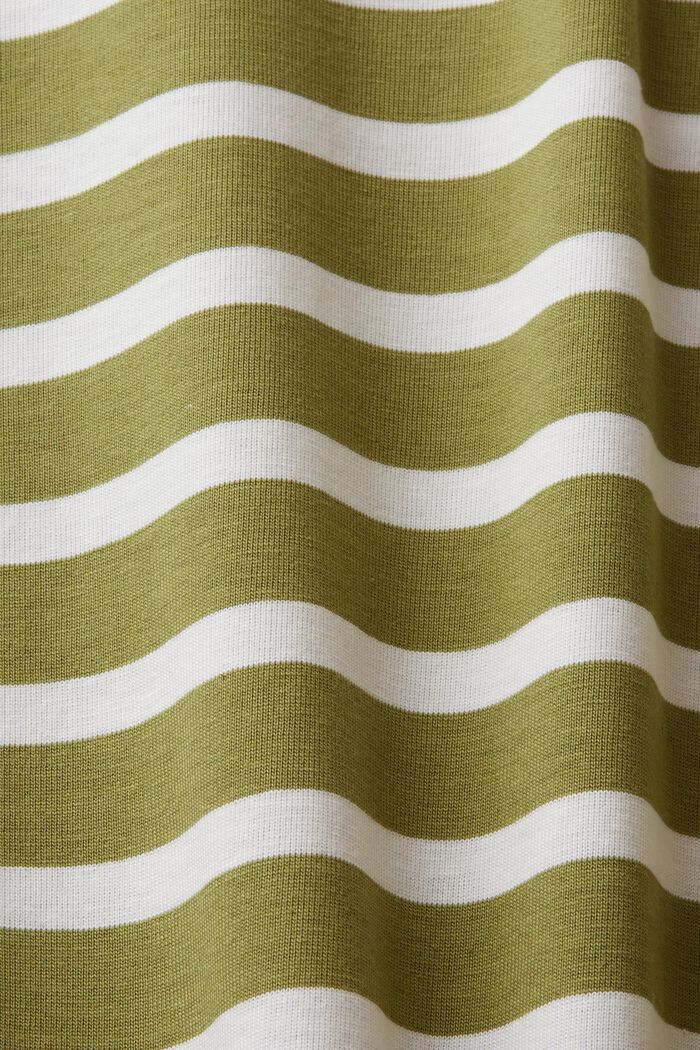 Striped sustainable cotton t-shirt, LEAF GREEN, detail image number 6