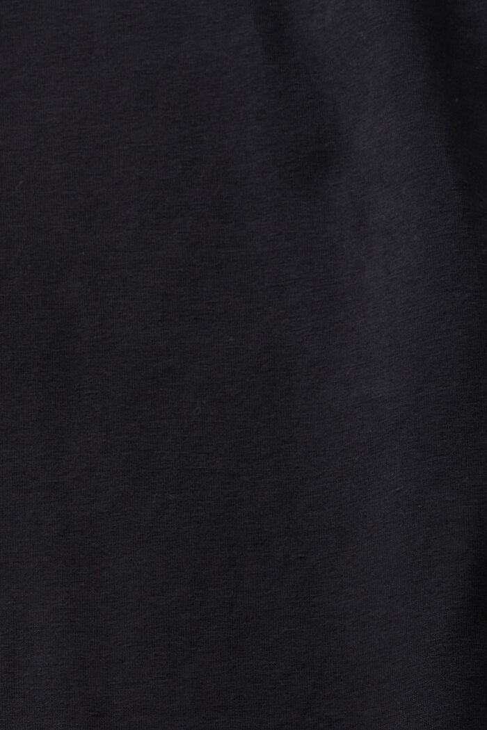 Jersey T-shirt with appliqué logo, BLACK, detail image number 5
