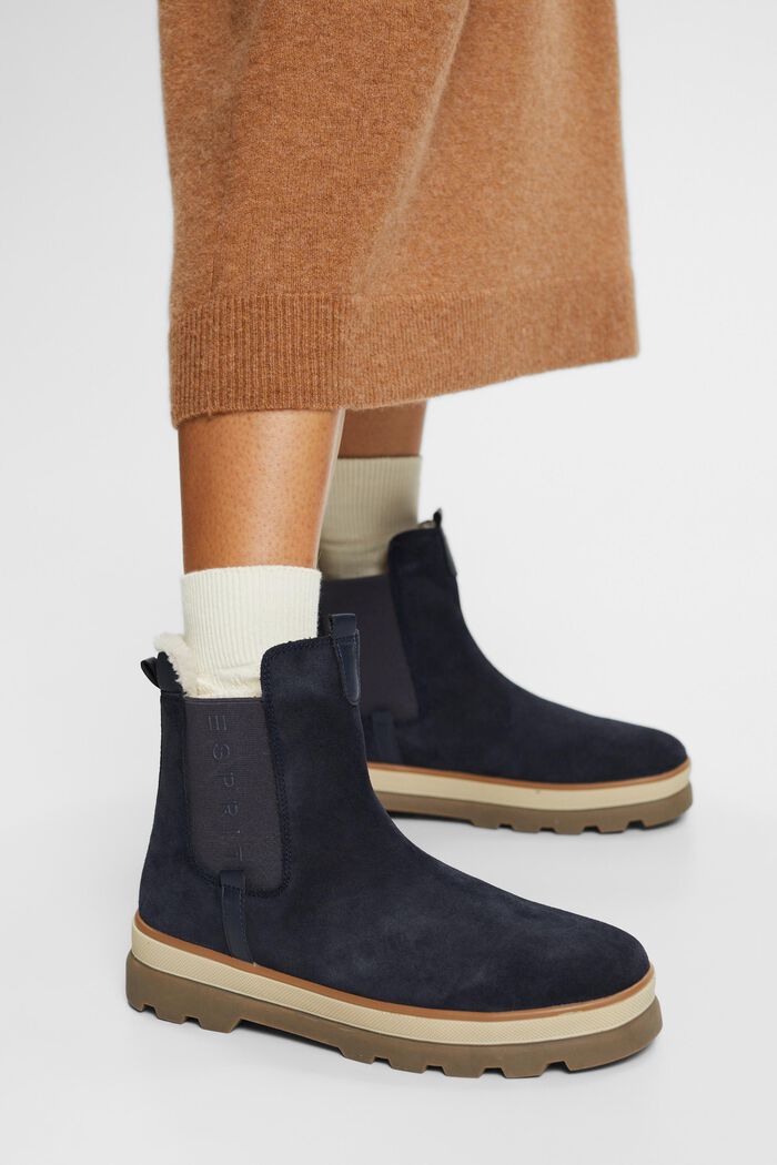 Suede Chelsea Boots, NAVY, detail image number 1