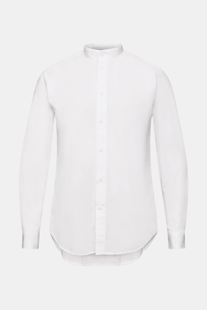 Stand-Up Collar Shirt, WHITE, detail image number 6