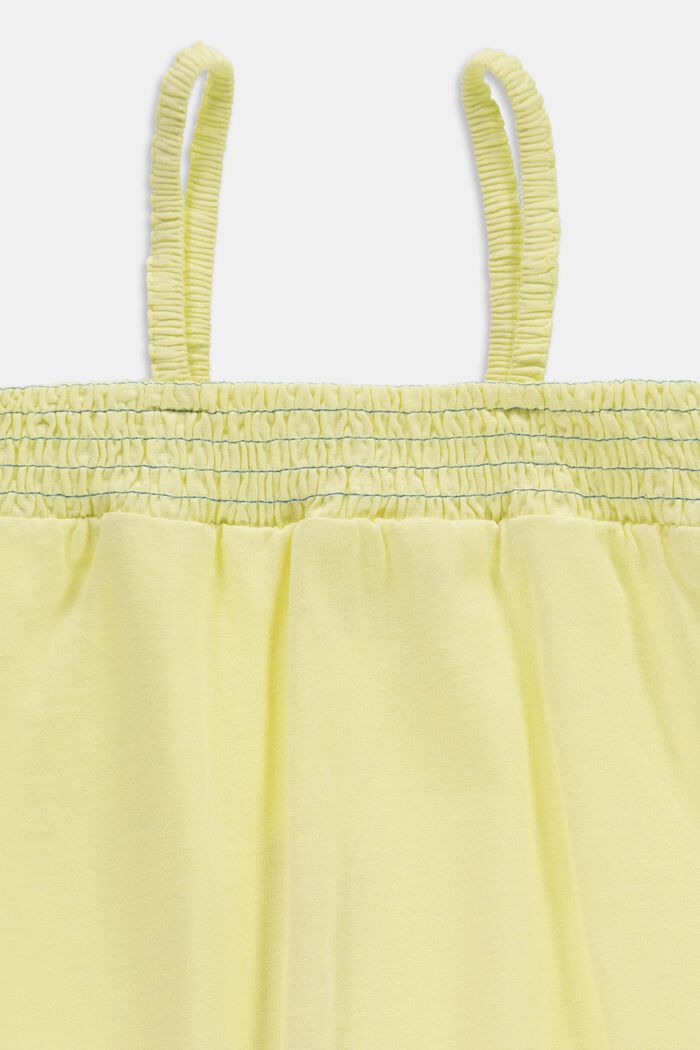 Top with smocked cuffs, LIME YELLOW, detail image number 2