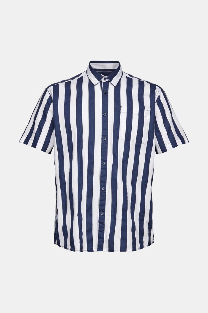 Shirt with striped pattern, DARK BLUE, overview