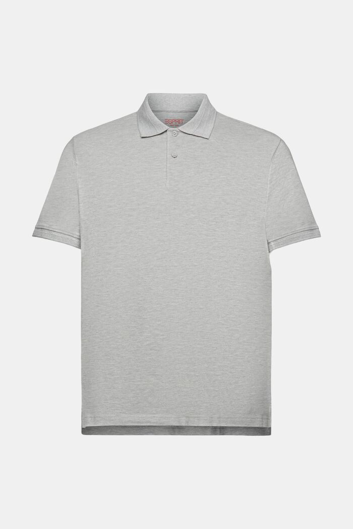 Cotton Pique Polo Shirt, LIGHT GREY, detail image number 6