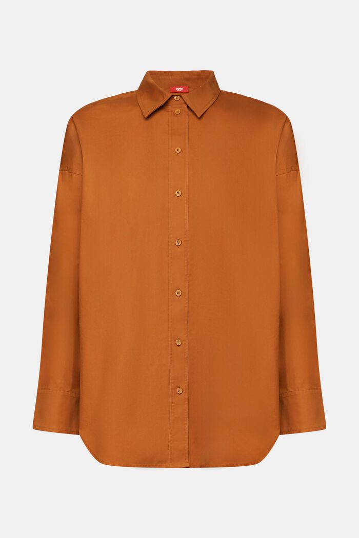 Cotton-Poplin Shirt, CARAMEL, detail image number 6