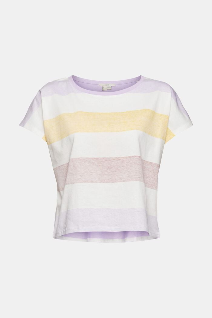 T-shirt with a faded striped pattern