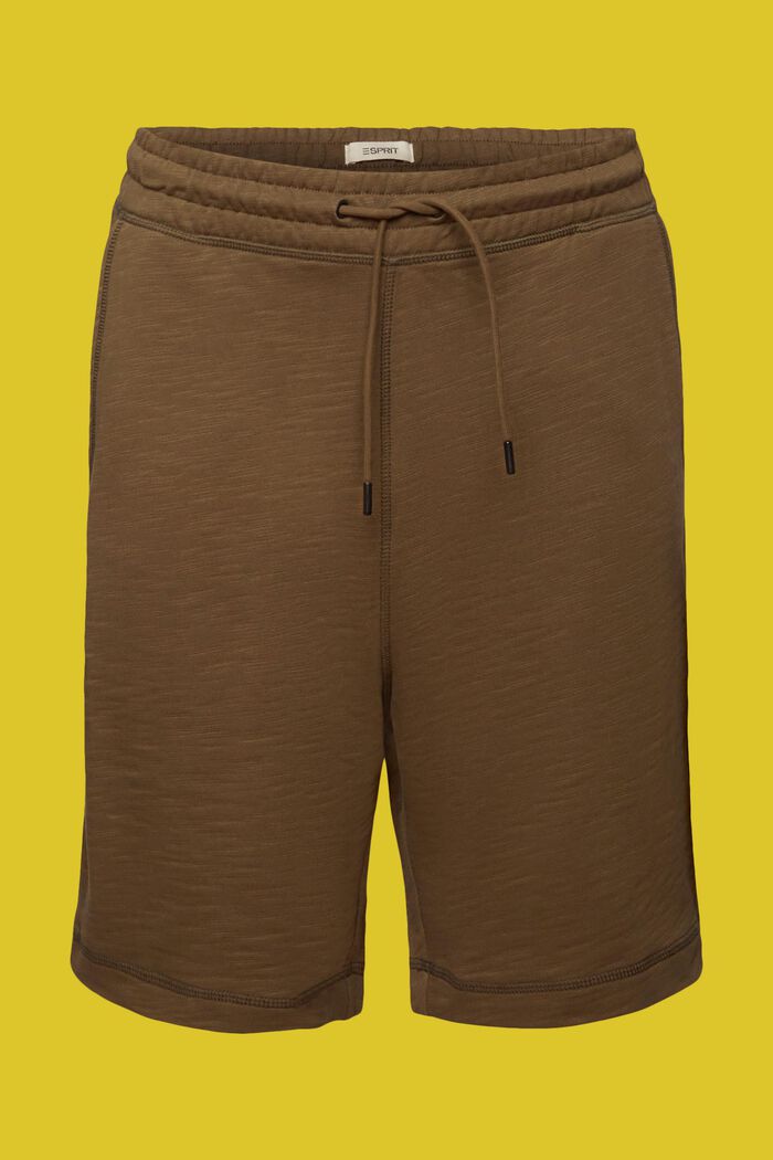 Cotton sweat shorts, KHAKI GREEN, detail image number 7