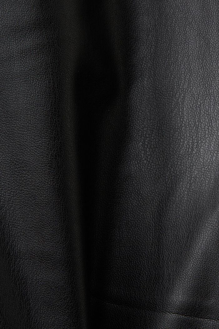 Kick flare faux leather trousers, BLACK, detail image number 5