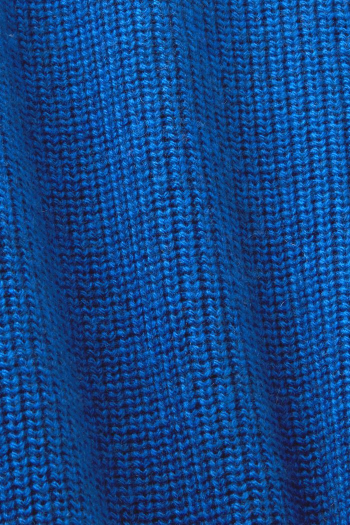 Wool Blend Rib-Knit Vest, BRIGHT BLUE, detail image number 5