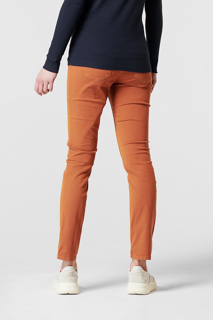 Stretch trousers with an over-bump waistband, RUST, detail image number 1