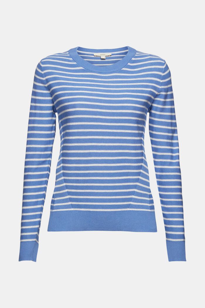 Jumper with stripes, 100% cotton