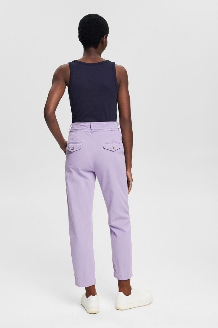 High-rise trousers made of organic cotton, LAVENDER, detail image number 3