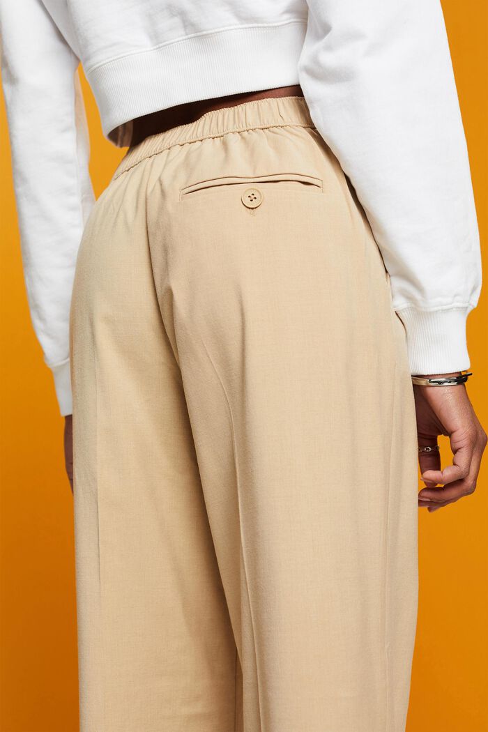 Split hem trousers with zip, SAND, detail image number 4