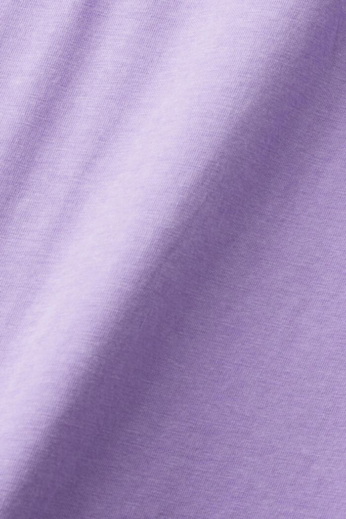 Cotton V-neck t-shirt, PURPLE, detail image number 5