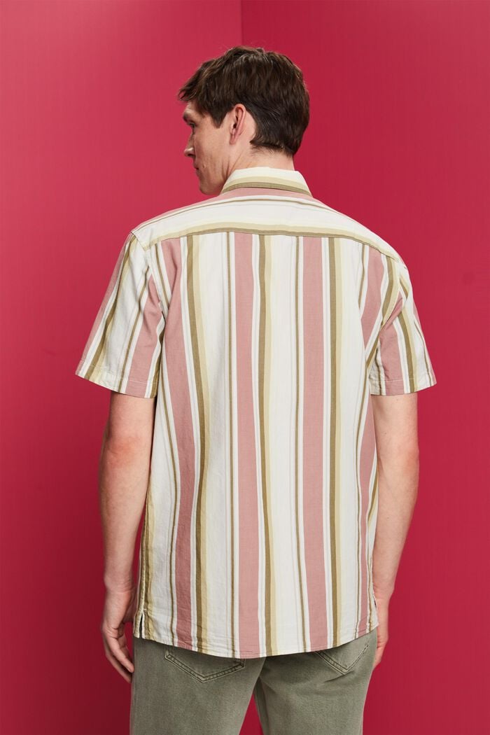 Patterned short sleeve shirt, 100% cotton, DARK OLD PINK, detail image number 3