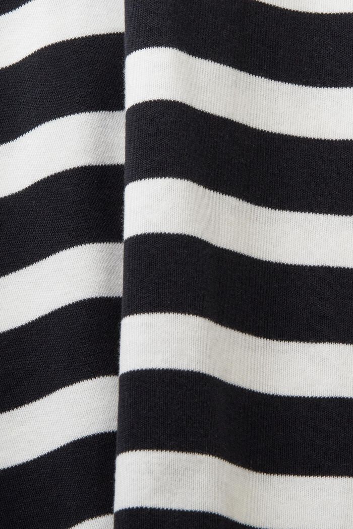 Striped Padded T-Shirt Dress, BLACK, detail image number 5