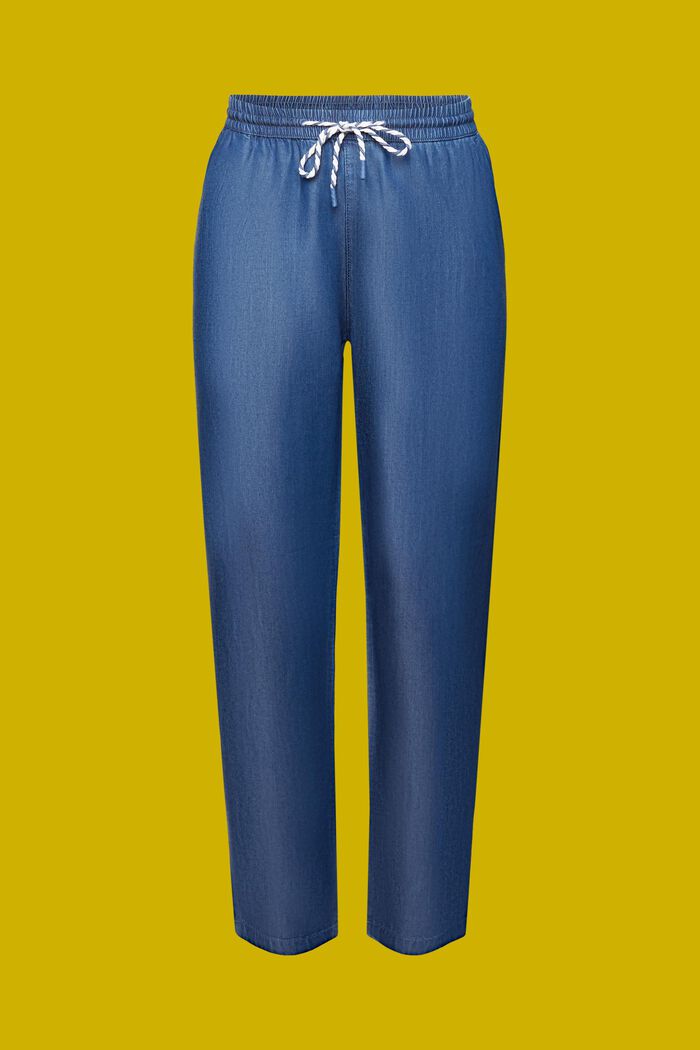Tracksuit trousers in a jeans look, TENCEL™, BLUE MEDIUM WASHED, detail image number 6