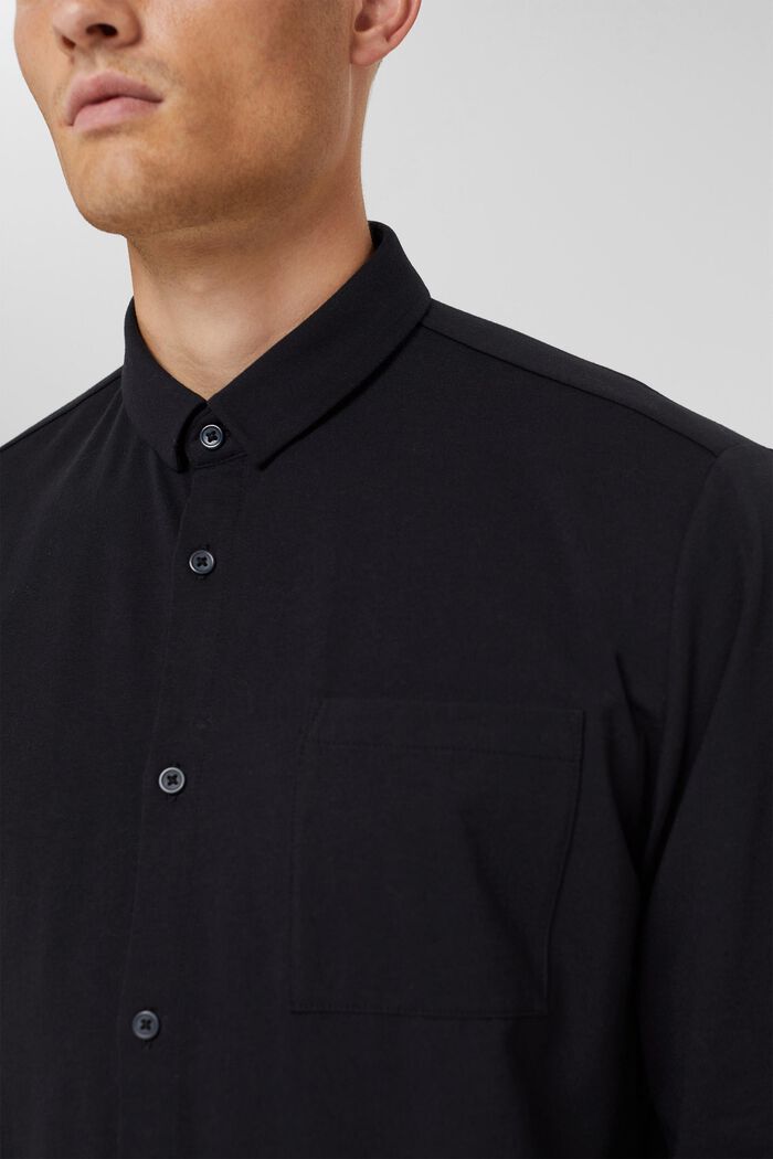 Jersey shirt with COOLMAX®, BLACK, detail image number 1