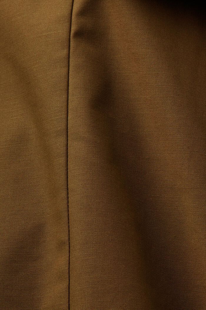 Short Double-Breasted Trench Coat, KHAKI GREEN, detail image number 5