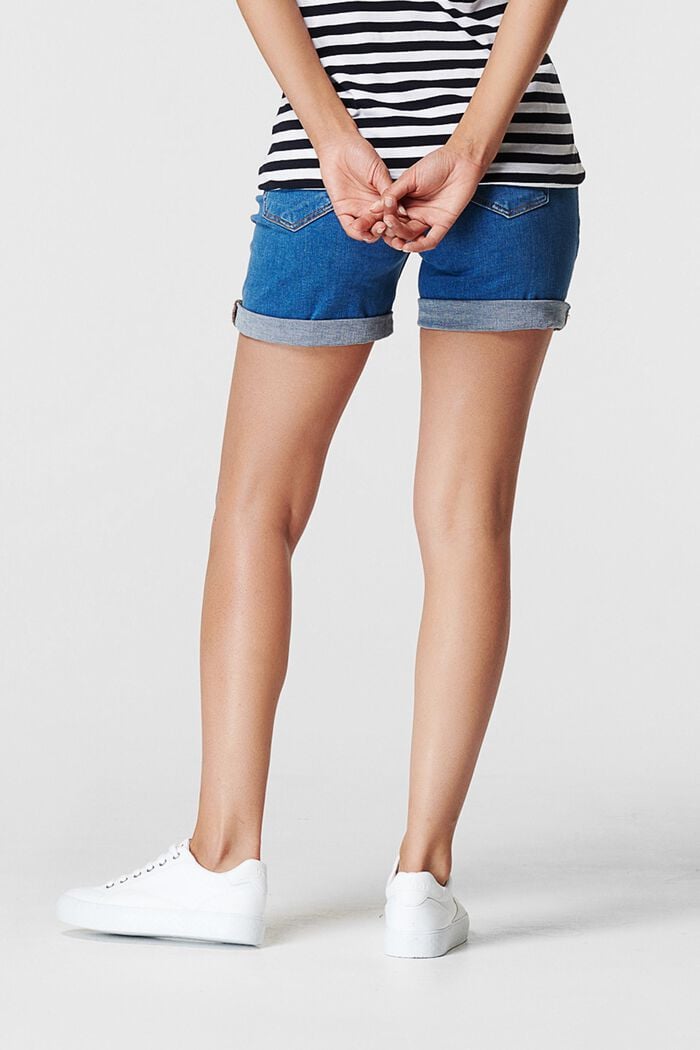Denim shorts with over-bump waistband, MEDIUM WASHED, detail image number 1