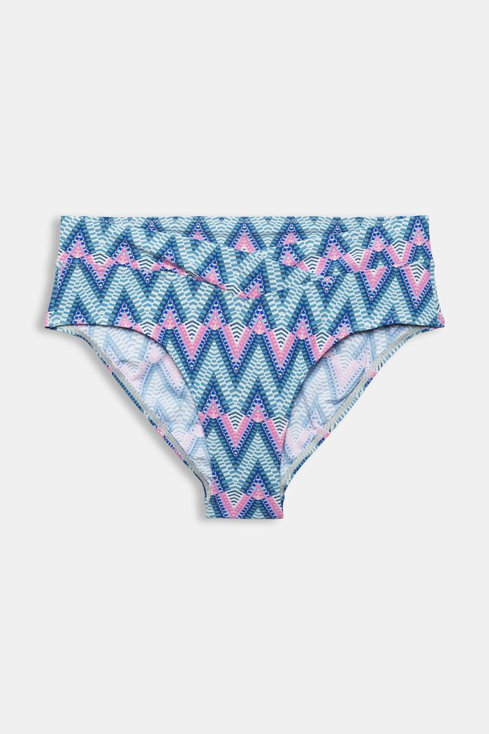 Made of recycled material: patterned bikini bottoms, BRIGHT BLUE, detail image number 0