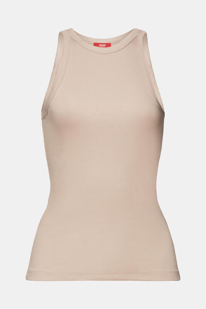 Ribbed Tank Top, LIGHT TAUPE, detail image number 6