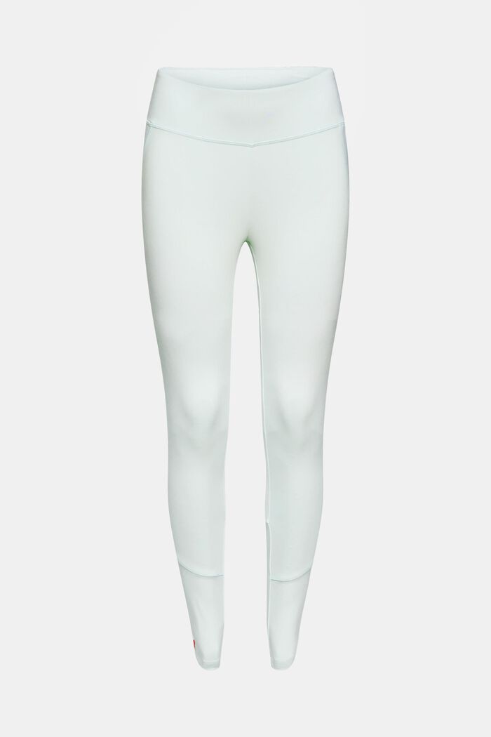 Made of recycled material: stretch leggings with E-DRY technology, PASTEL GREEN, detail image number 8