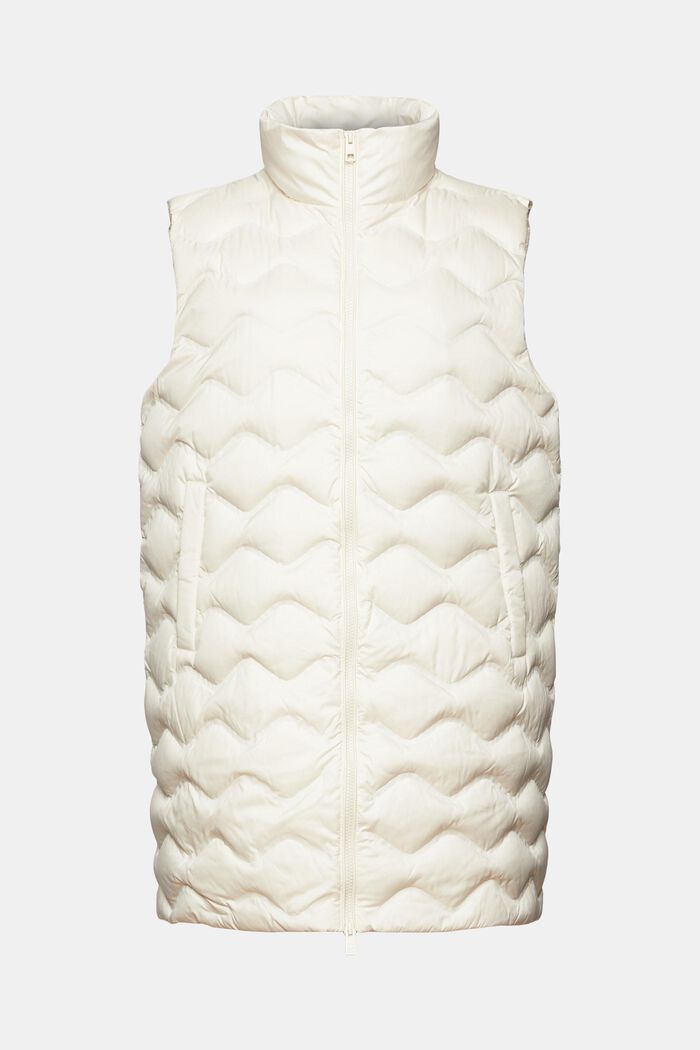 Longline Quilted Body Warmer, ICE, detail image number 6