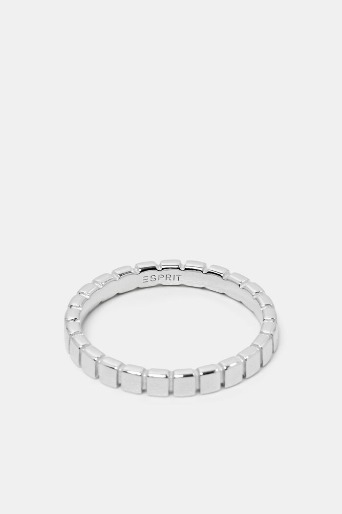 Thin ribbed ring, sterling silver, SILVER, detail image number 0