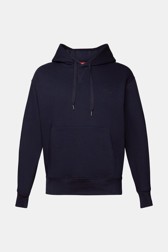 Sweatshirt hoodie with logo stitching, NAVY, detail image number 5