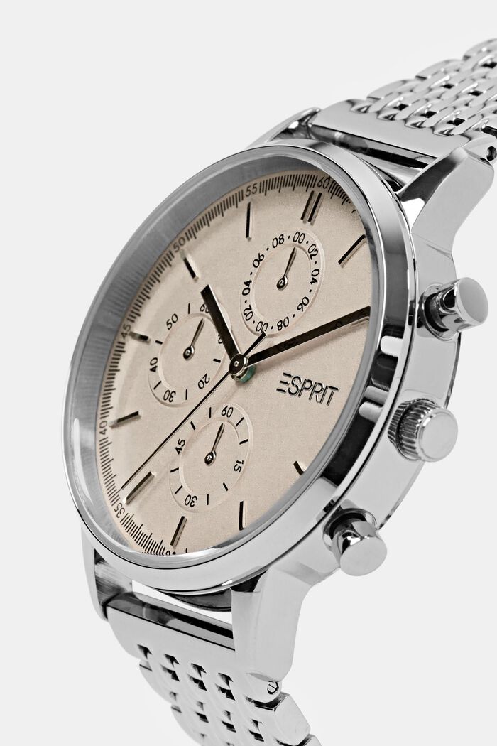 Stainless Steel Chronograph, SILVER, detail image number 1