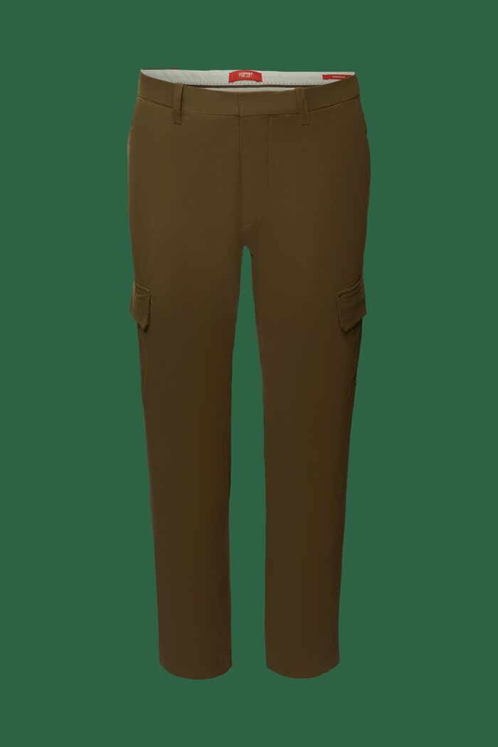 Straight Cargo Pants, KHAKI GREEN, detail image number 7