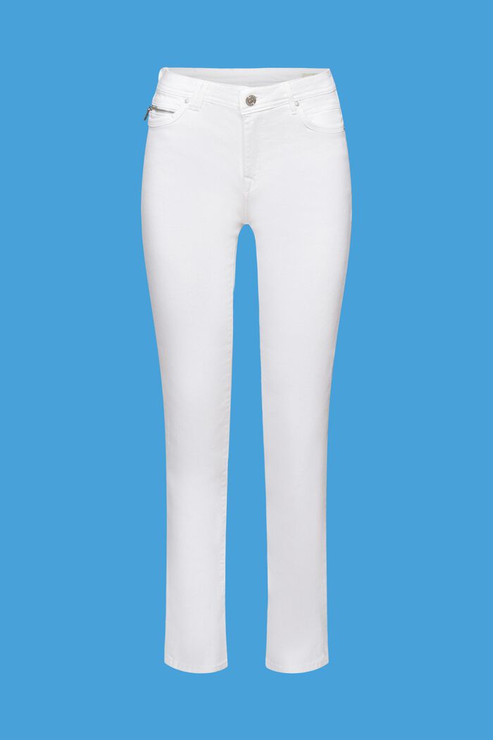 Jeans with zipper detail, WHITE, detail image number 6