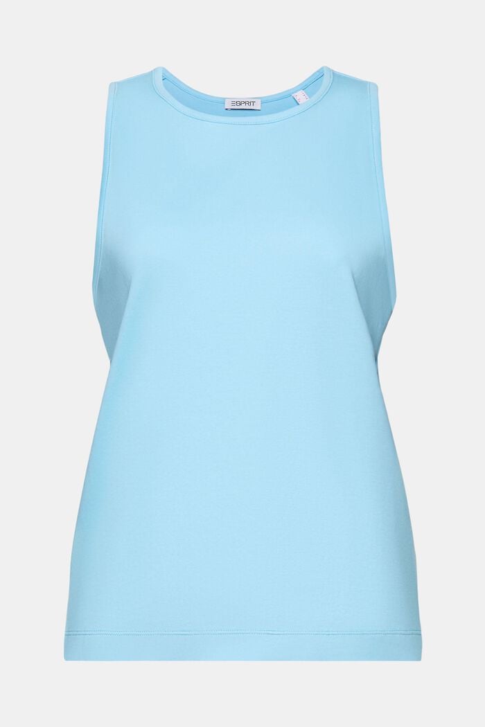 Cotton Tank Top, LIGHT TURQUOISE, detail image number 6