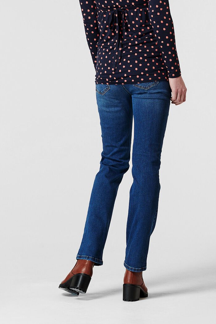 Stretch jeans with an over-bump waistband, organic cotton, BLUE MEDIUM WASHED, detail image number 1
