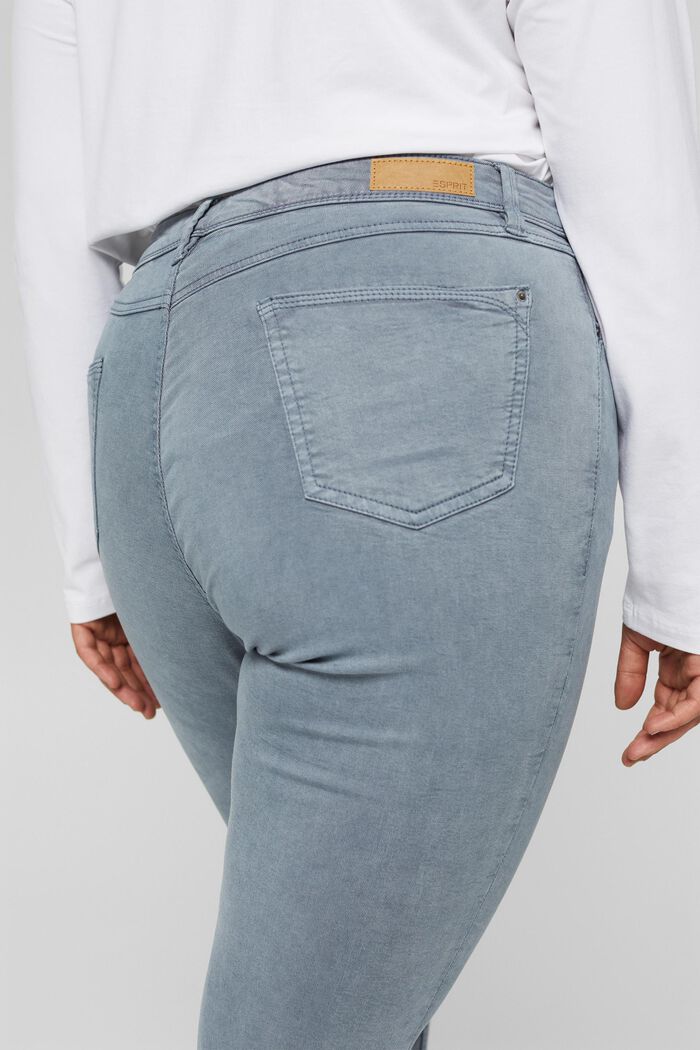 CURVY stretch jeans with zip detail, GREY BLUE, detail image number 5