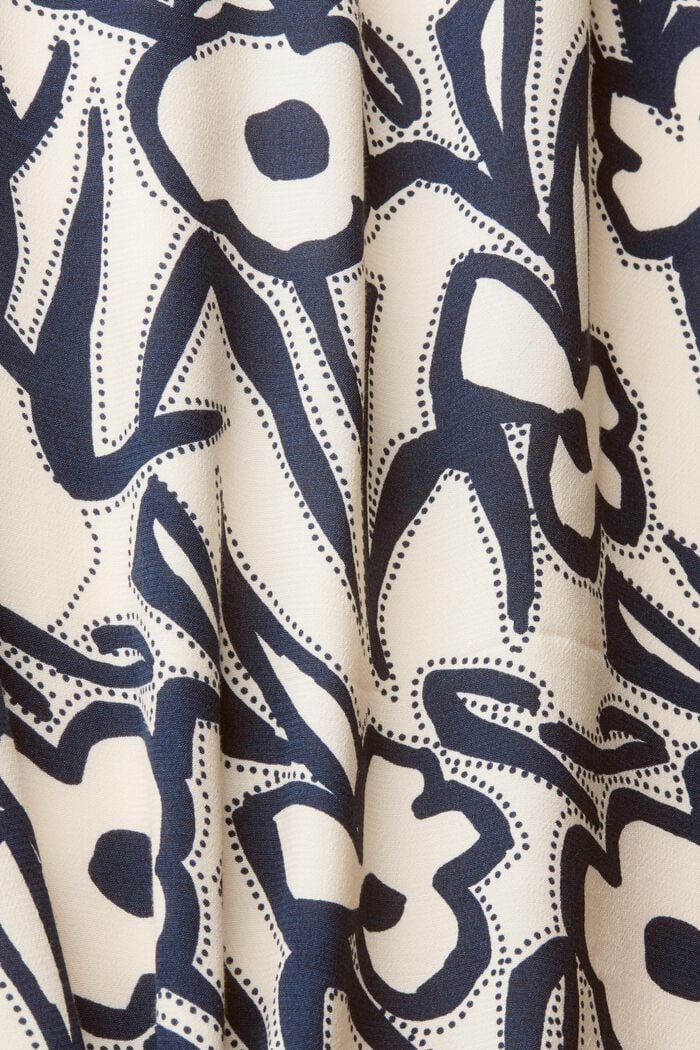 Patterned dress with drawstring, OFF WHITE, detail image number 4
