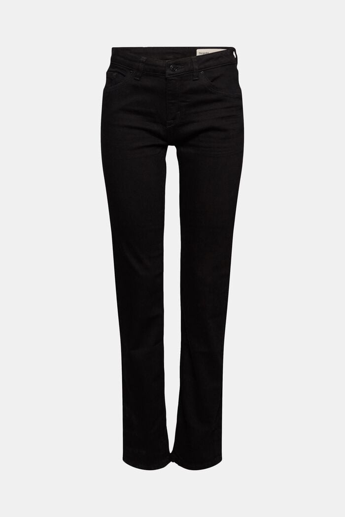 Stretch jeans with organic cotton, BLACK RINSE, overview