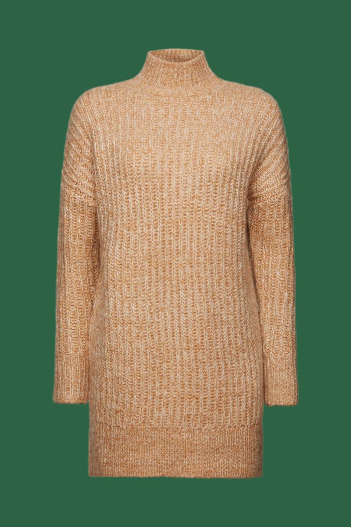 Chunky Knit Mockneck Sweater, CARAMEL, detail image number 6