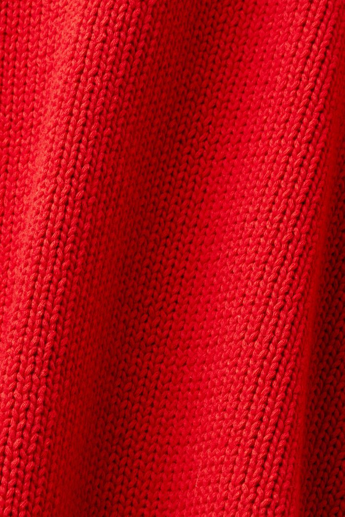 Logo Chunky Knit Sweater, DARK RED, detail image number 6